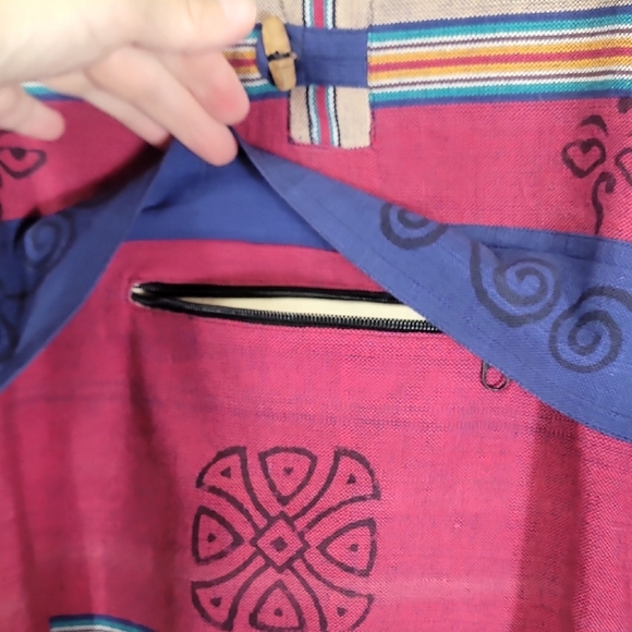 Vintage Kathmandu Southwestern Hoodie Jacket Size XL Unisex Aztec Indie Pattern - Picture 8 of 11